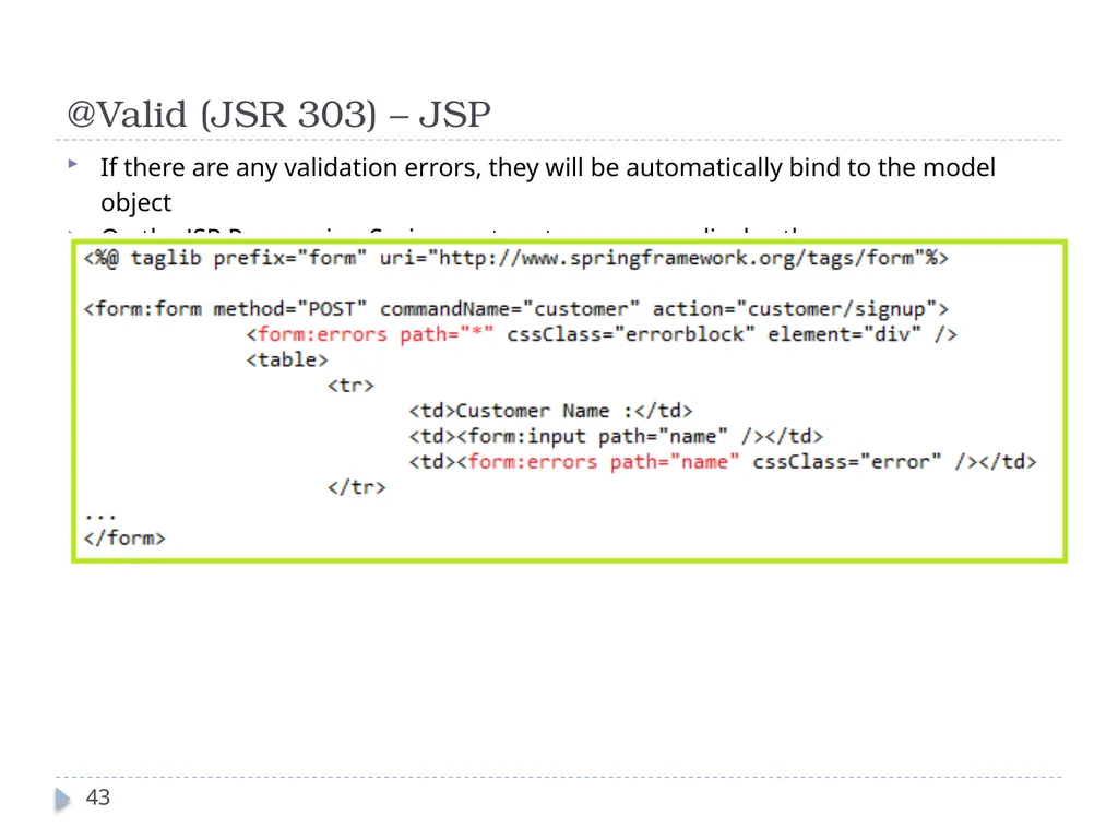 Spring Framework Benefits… Spring enables - slide 43 of 50