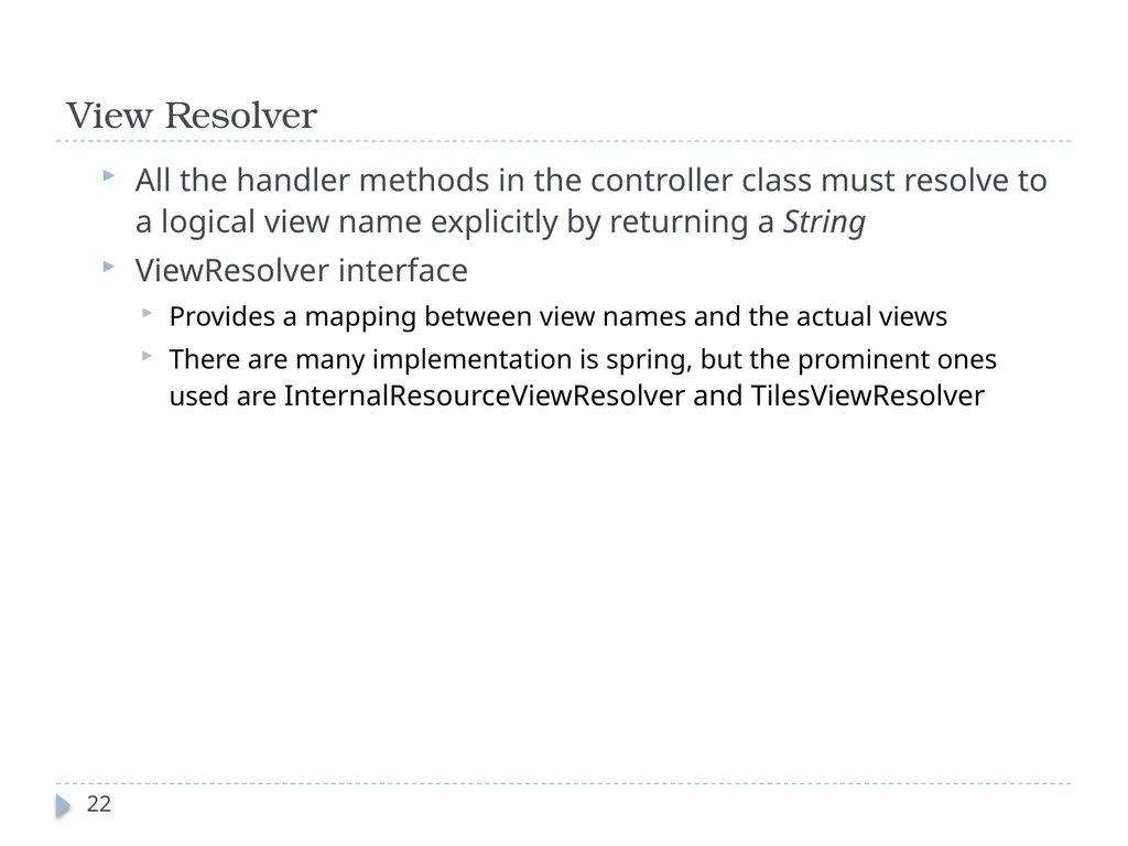 Spring Framework Benefits… Spring enables - slide 22 of 50