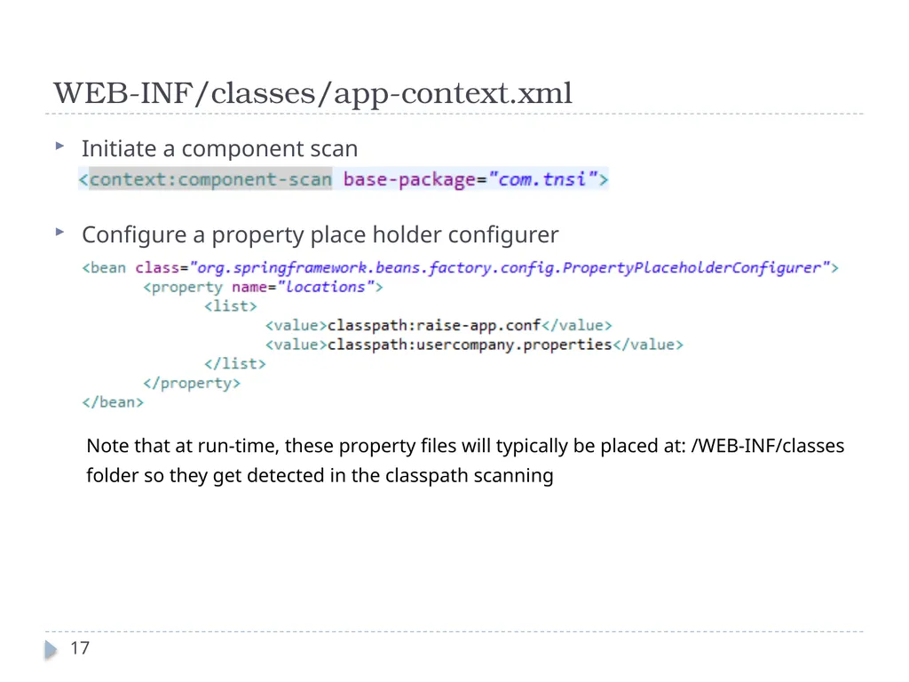 Spring Framework Benefits… Spring enables - slide 17 of 50
