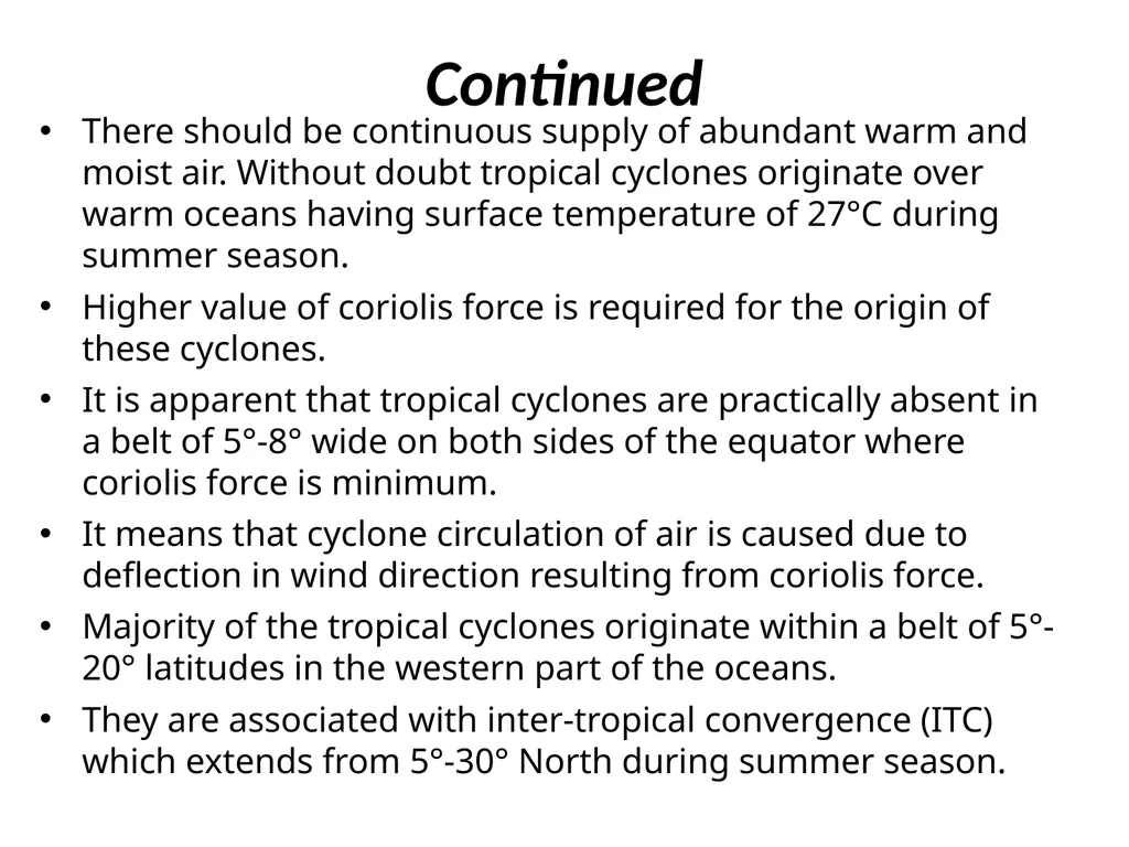 Tropical Cyclones General Characteristics Cyclone - slide 7 of 15