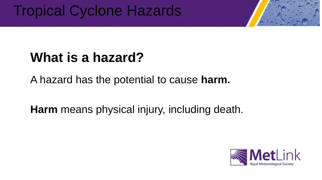 Tropical cyclone hazards Which is the biggest - slide 3 of 10