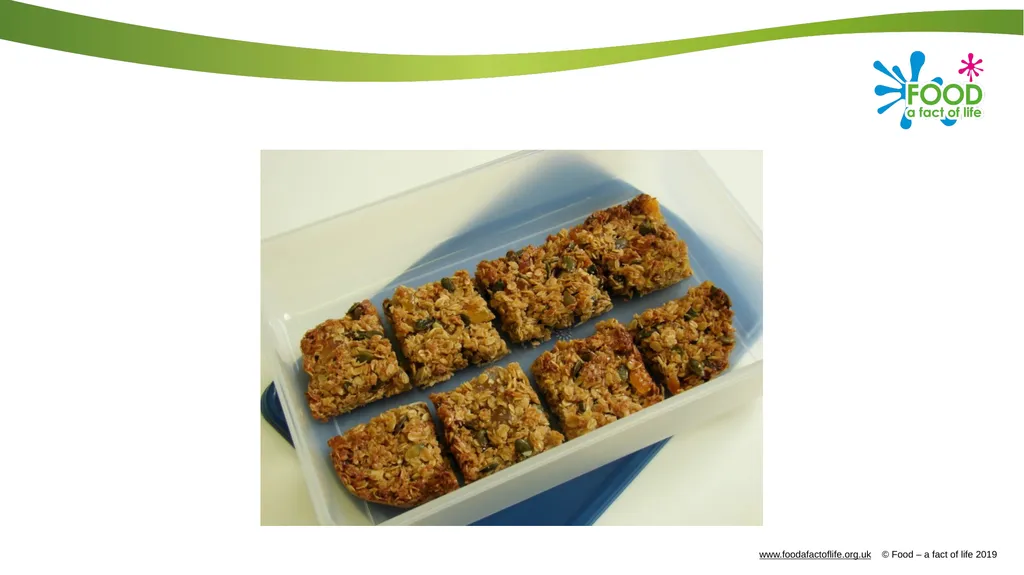 Tropical granola bars Complexity: low-medium 50g - slide 2 of 14