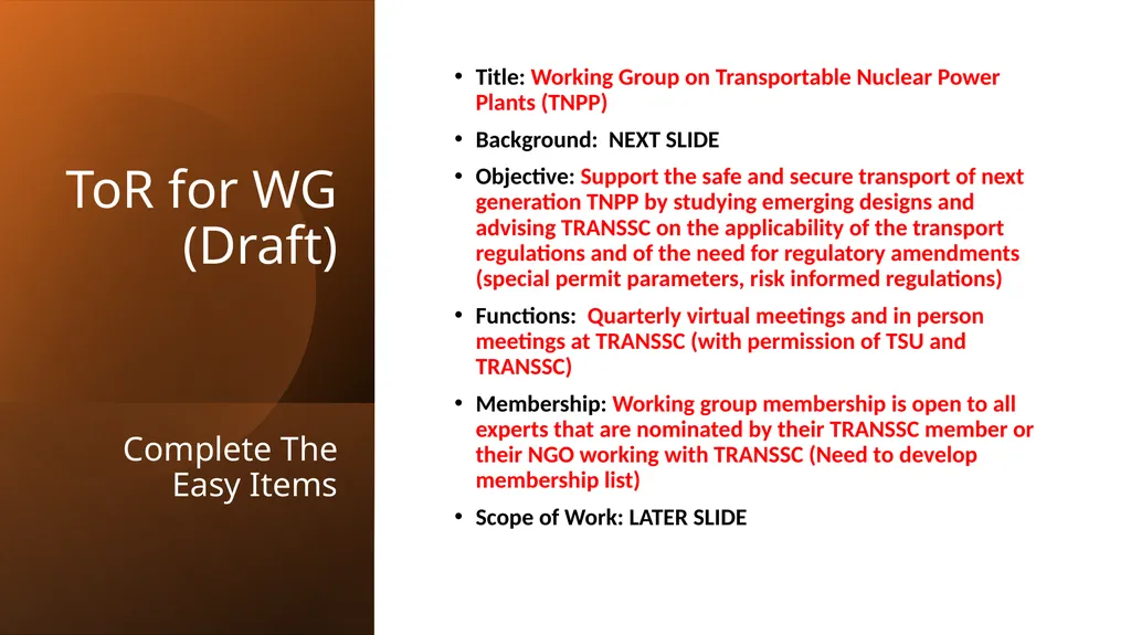 Terms of Reference Transportable Nuclear Power - slide 3 of 9
