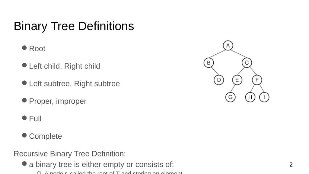 Data Structures & Programming Binary Trees - slide 2 of 20