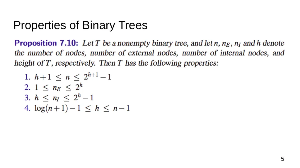 Data Structures & Programming Binary Trees - slide 5 of 20