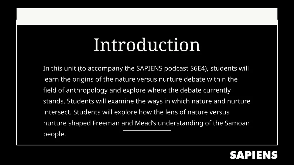 Unit 8 Nature Versus Nurture Overview Topics The - slide 3 of 9