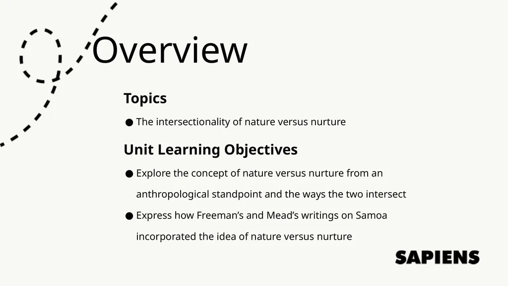 Unit 8 Nature Versus Nurture Overview Topics The - slide 2 of 9
