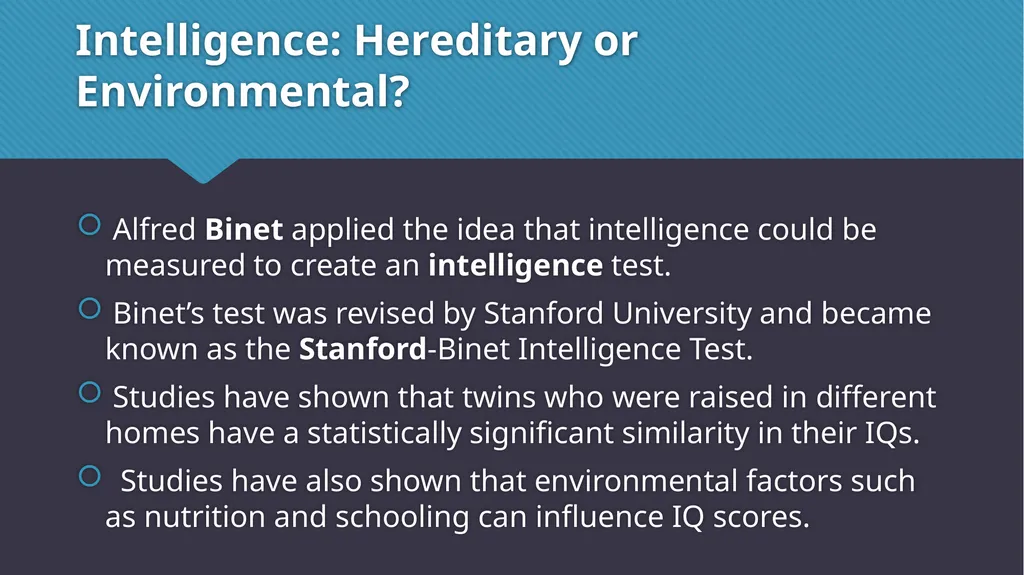 Nature vs. Nurture & Psychological Development - slide 11 of 13