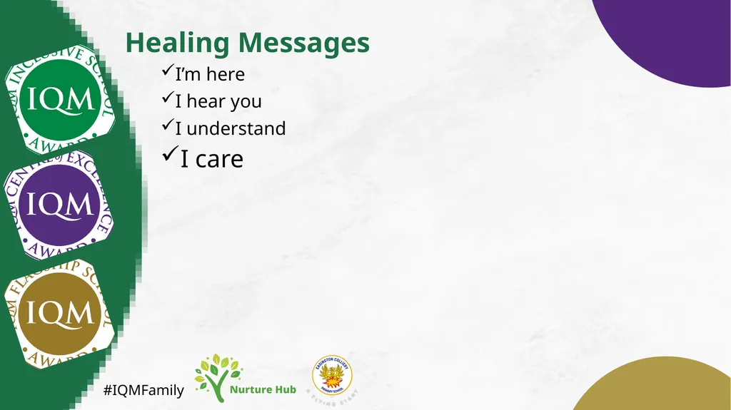 #IQMFamily Creating a Nurture Group Presented by - slide 8 of 20