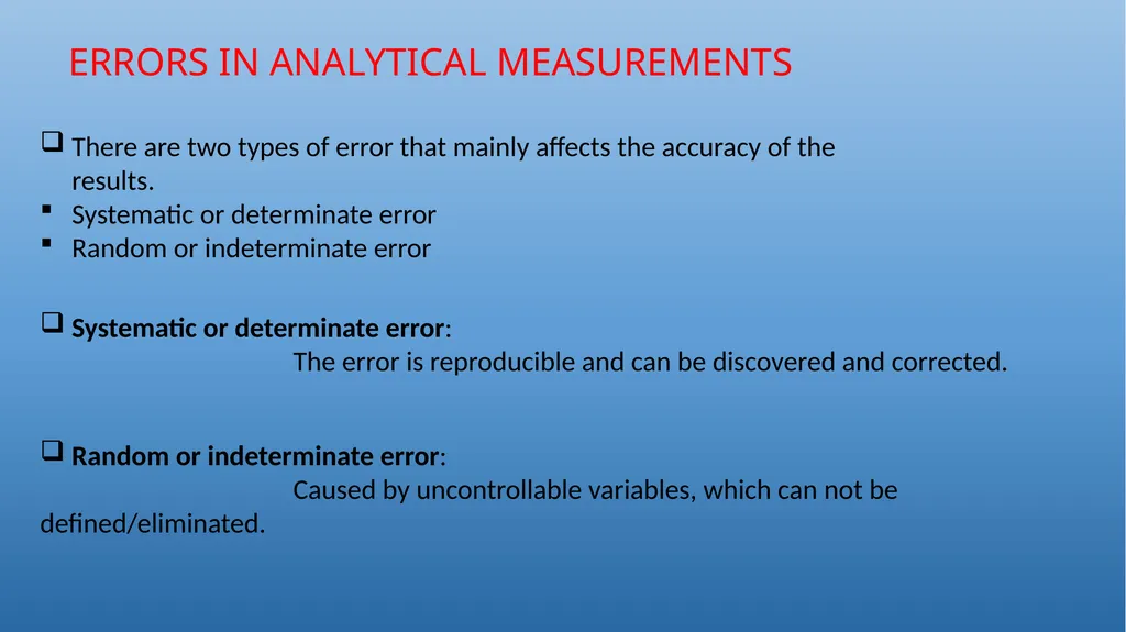 QUALITATIVE AND QUANTITATIVE ASPECTS OF ANALYSIS - slide 13 of 27