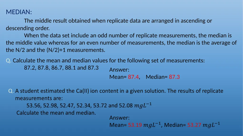 QUALITATIVE AND QUANTITATIVE ASPECTS OF ANALYSIS - slide 8 of 27