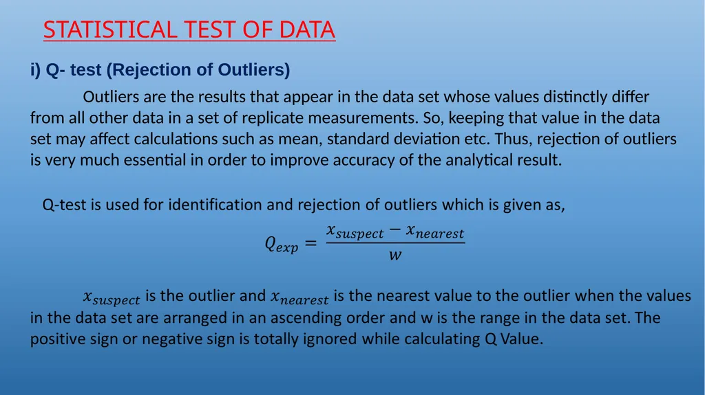 QUALITATIVE AND QUANTITATIVE ASPECTS OF ANALYSIS - slide 24 of 27
