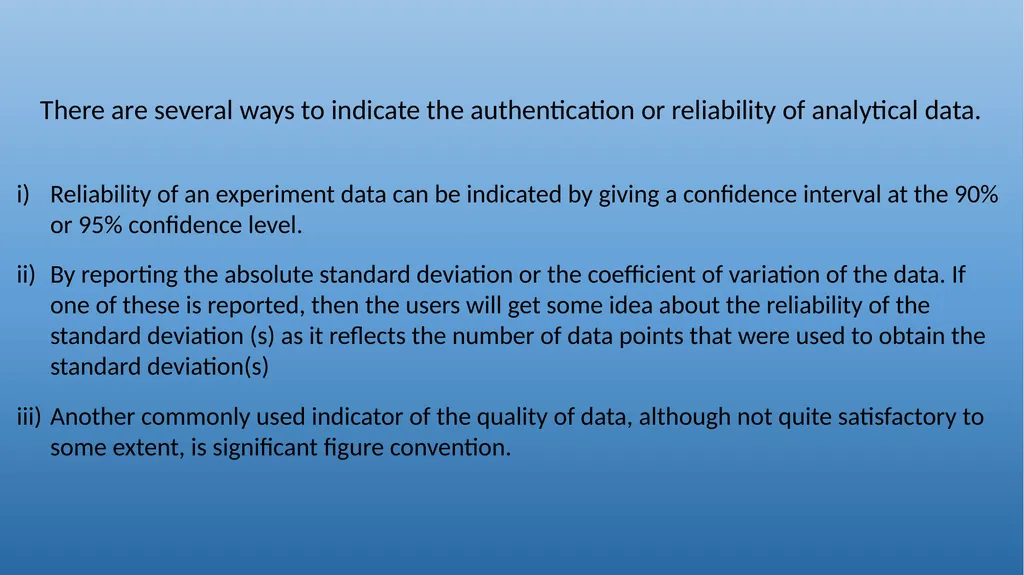 QUALITATIVE AND QUANTITATIVE ASPECTS OF ANALYSIS - slide 20 of 27
