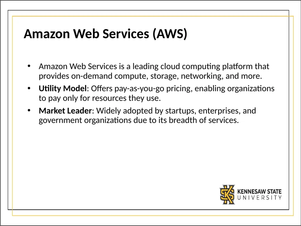 CSE1300 Cloud Computing What is Cloud Computing? - slide 16 of 21