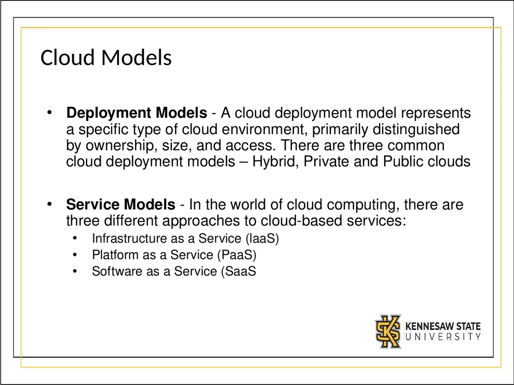 CSE1300 Cloud Computing What is Cloud Computing? - slide 8 of 21