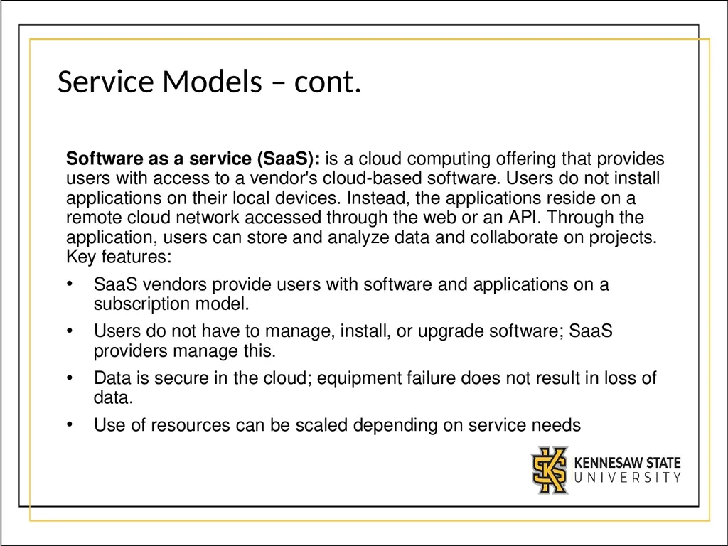 CSE1300 Cloud Computing What is Cloud Computing? - slide 12 of 21