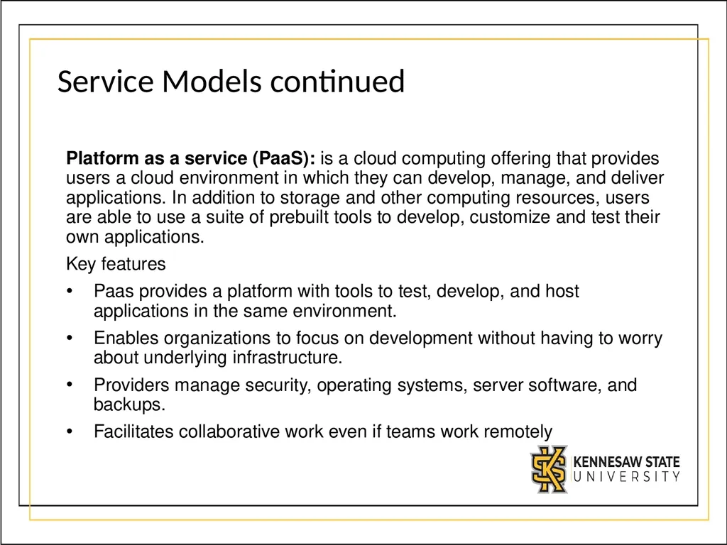 CSE1300 Cloud Computing What is Cloud Computing? - slide 11 of 21