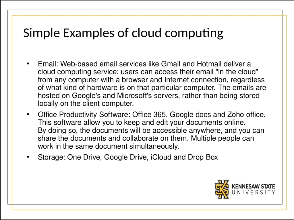 CSE1300 Cloud Computing What is Cloud Computing? - slide 5 of 21