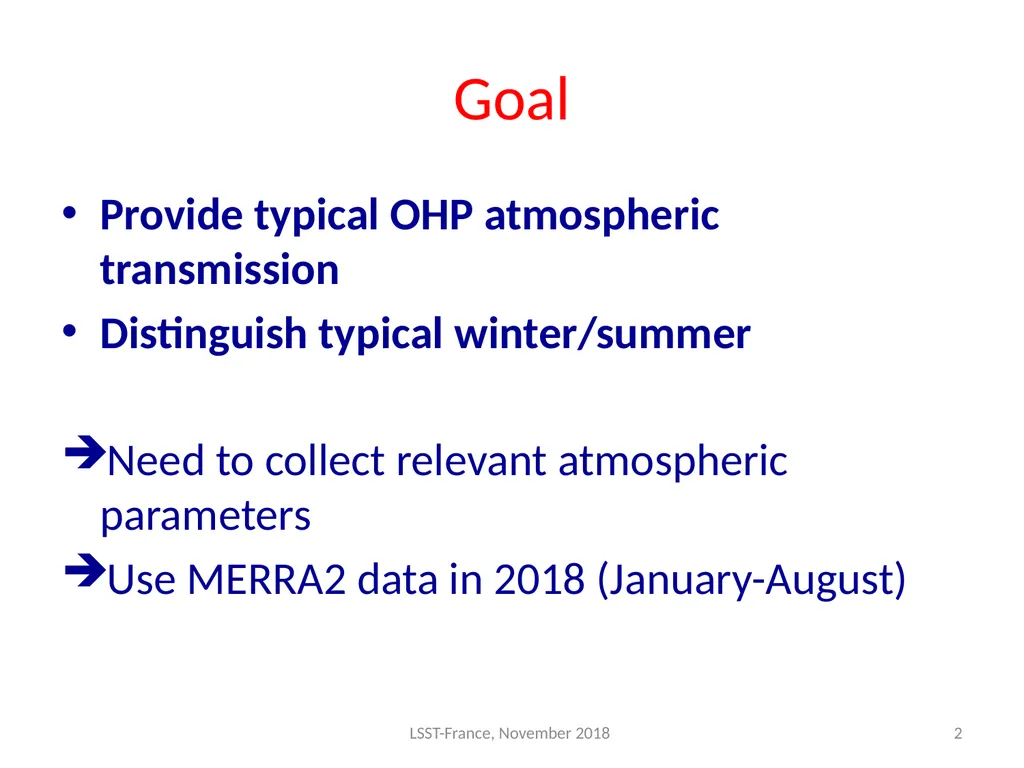 Atmosphere parameters and Atmosphere Transmission - slide 2 of 16