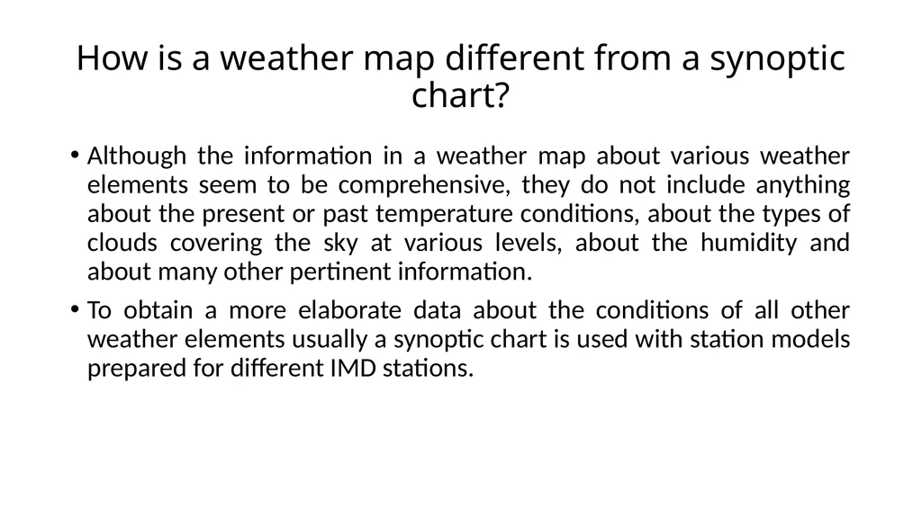 Weather Map Interpretation Weather Map Weather map - slide 3 of 7