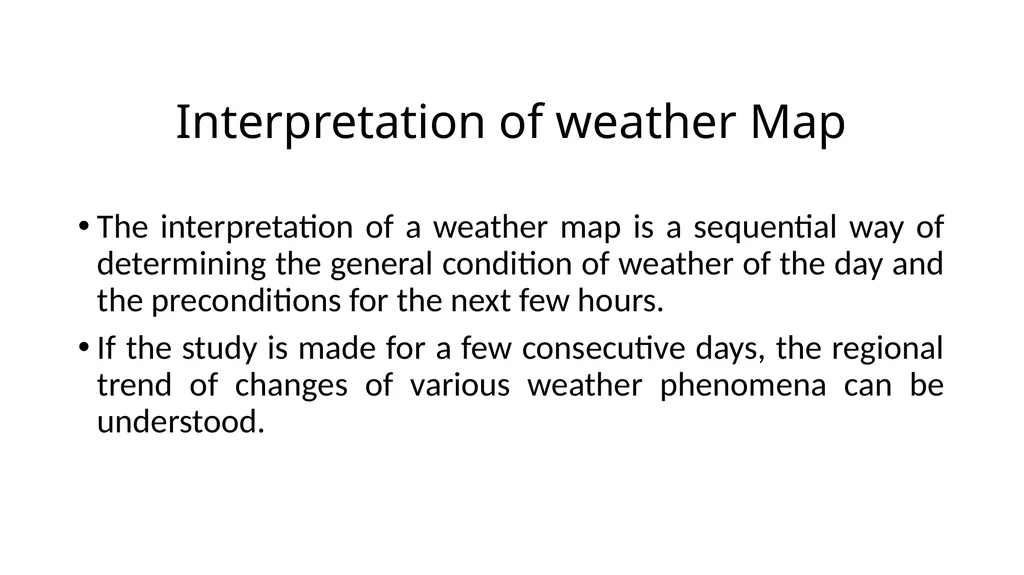 Weather Map Interpretation Weather Map Weather map - slide 4 of 7