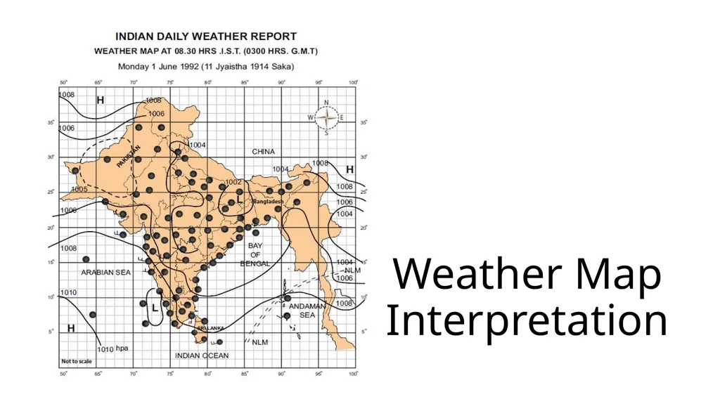 Weather Map Interpretation Weather Map Weather map - slide 1 of 7