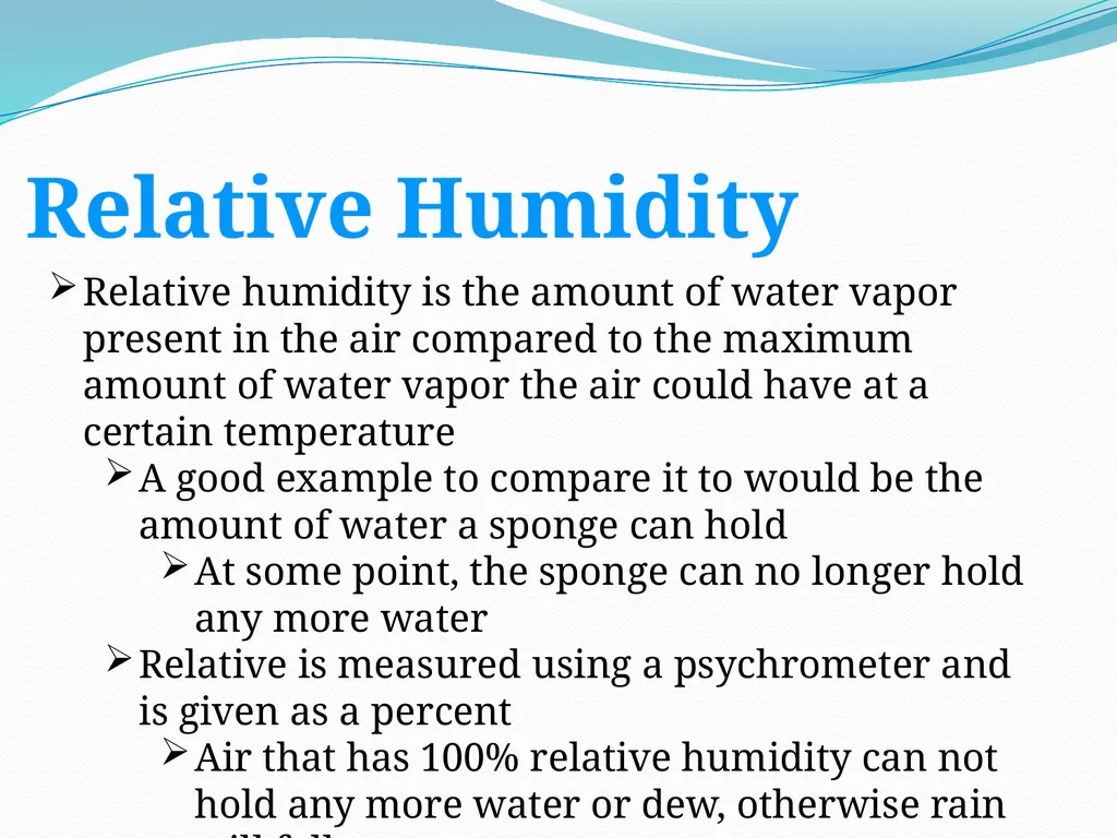 Chapter 5 Lesson 1 Describing Weather What is - slide 9 of 17