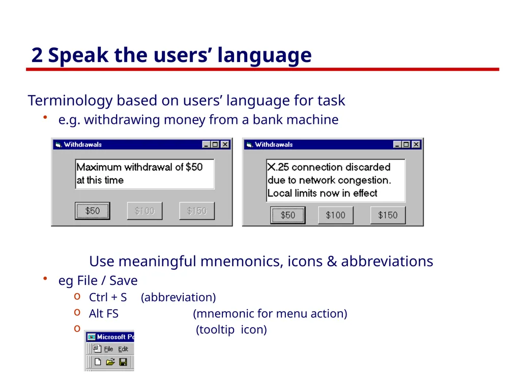 Usability Heuristics Lecture /slide deck produced - slide 16 of 69