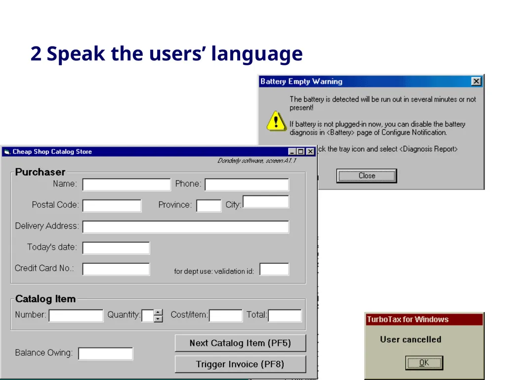 Usability Heuristics Lecture /slide deck produced - slide 17 of 69