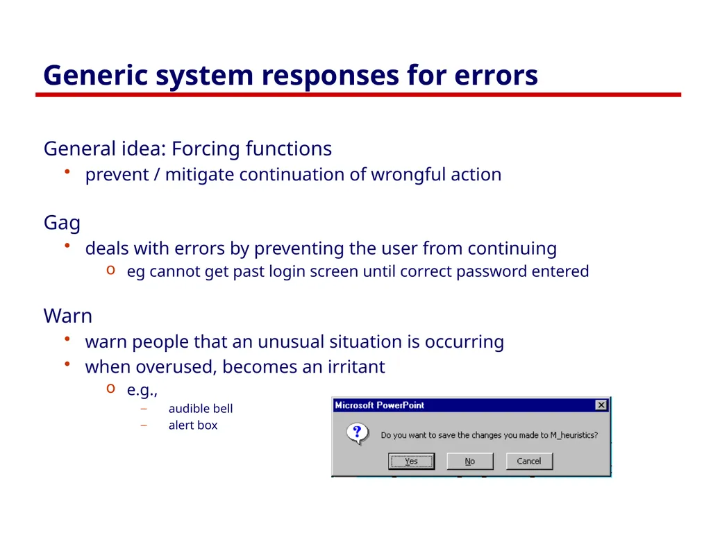 Usability Heuristics Lecture /slide deck produced - slide 43 of 69