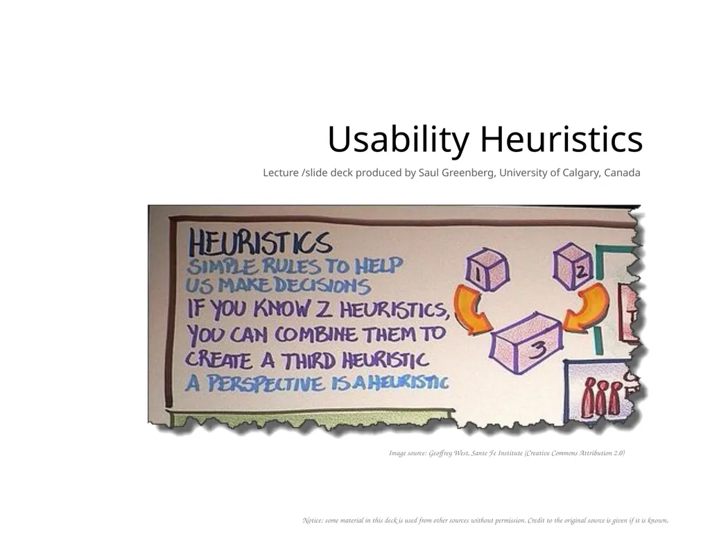 Usability Heuristics Lecture /slide deck produced - slide 1 of 69