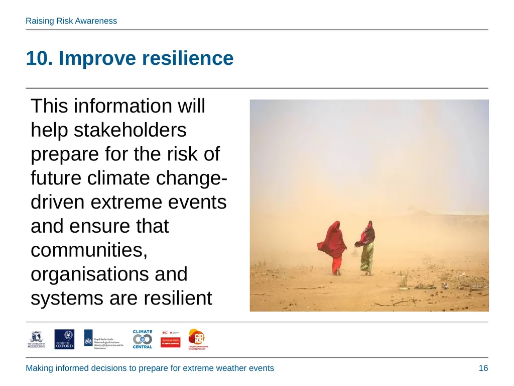 Raising Risk Awareness: Making informed decisions - slide 16 of 18
