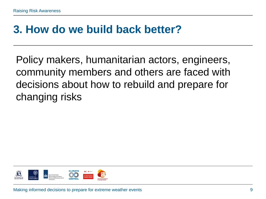 Raising Risk Awareness: Making informed decisions - slide 9 of 18