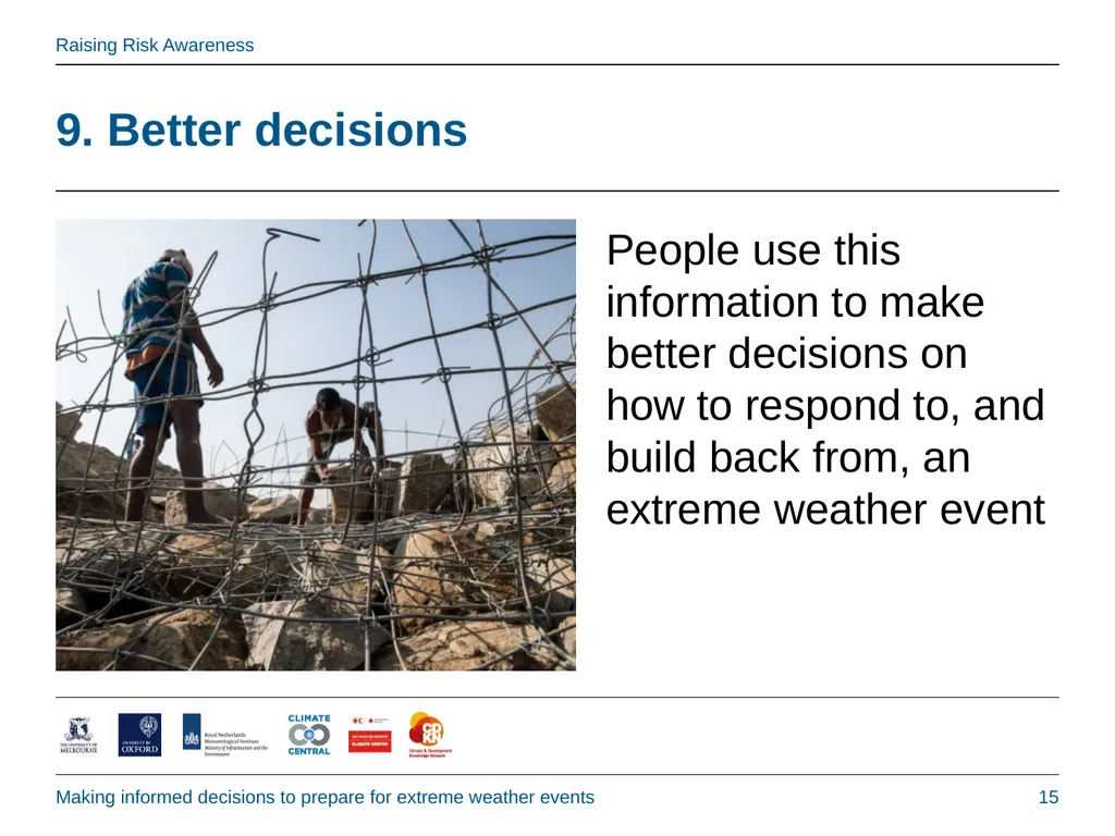 Raising Risk Awareness: Making informed decisions - slide 15 of 18