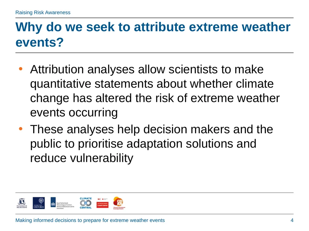 Raising Risk Awareness: Making informed decisions - slide 4 of 18