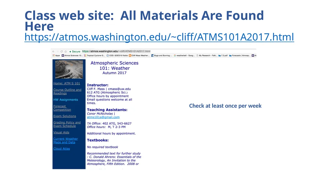 Atmospheric Sciences 101 Instructor: Cliff Mass - slide 7 of 10