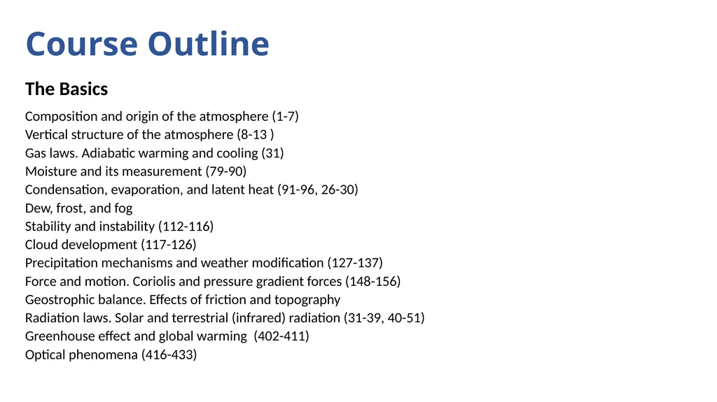 Atmospheric Sciences 101 Instructor: Cliff Mass - slide 4 of 10