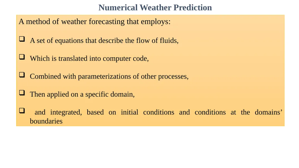 Numerical Weather Prediction MUSTANSIRIYAH - slide 3 of 12