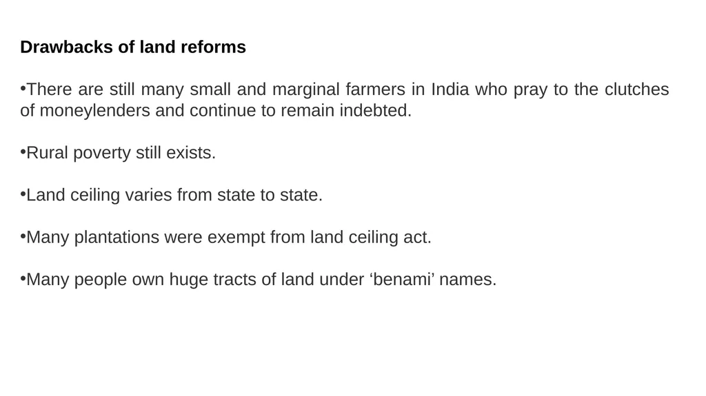 TOPIC – LAND REFORMS IN INDIA YEAR- SECOND - slide 5 of 6