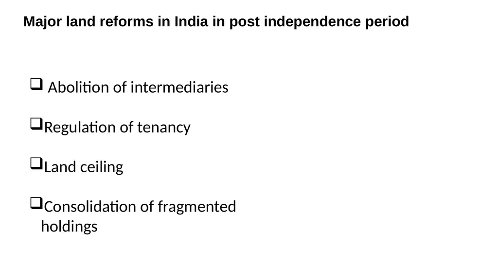 TOPIC – LAND REFORMS IN INDIA YEAR- SECOND - slide 4 of 6