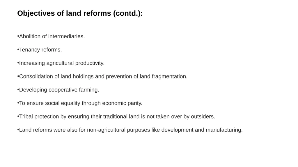 TOPIC – LAND REFORMS IN INDIA YEAR- SECOND - slide 3 of 6