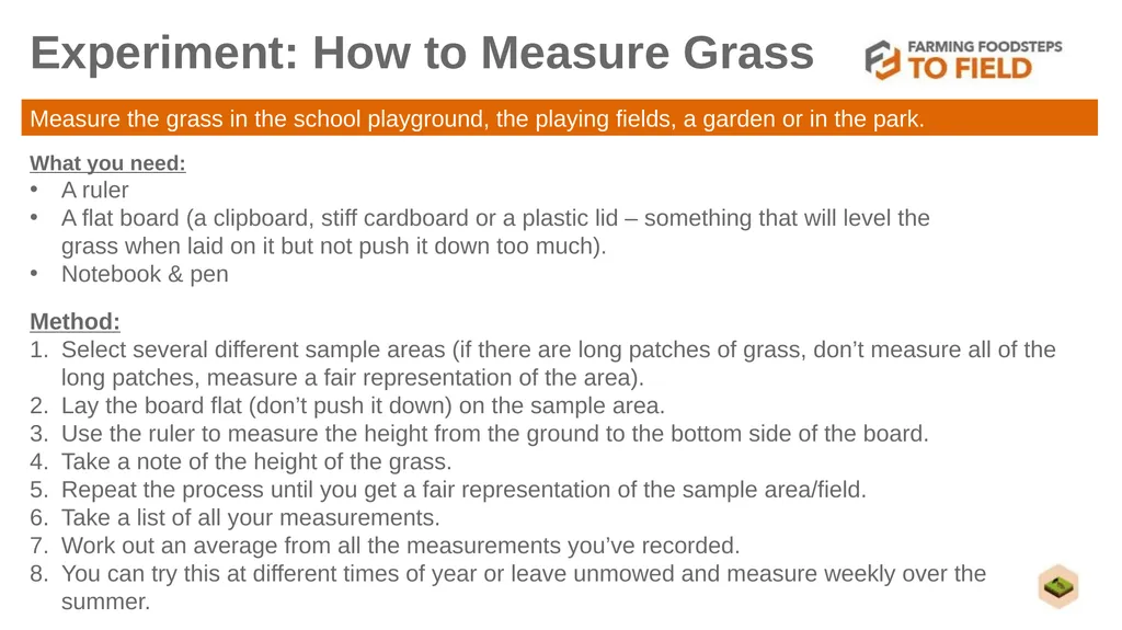GLORIOUS GRASS (Second Level) This presentation - slide 14 of 19