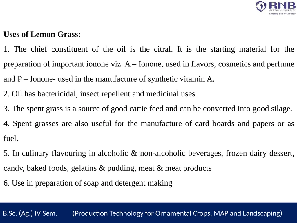 Course Name- Production Technology for Ornamental - slide 5 of 10