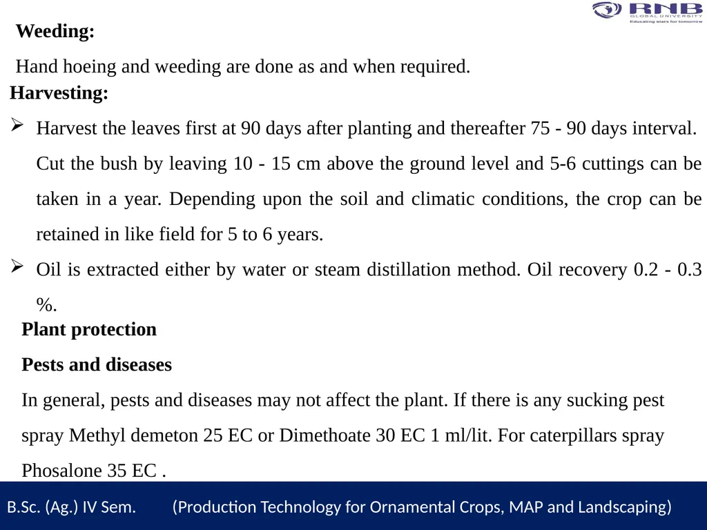 Course Name- Production Technology for Ornamental - slide 9 of 10