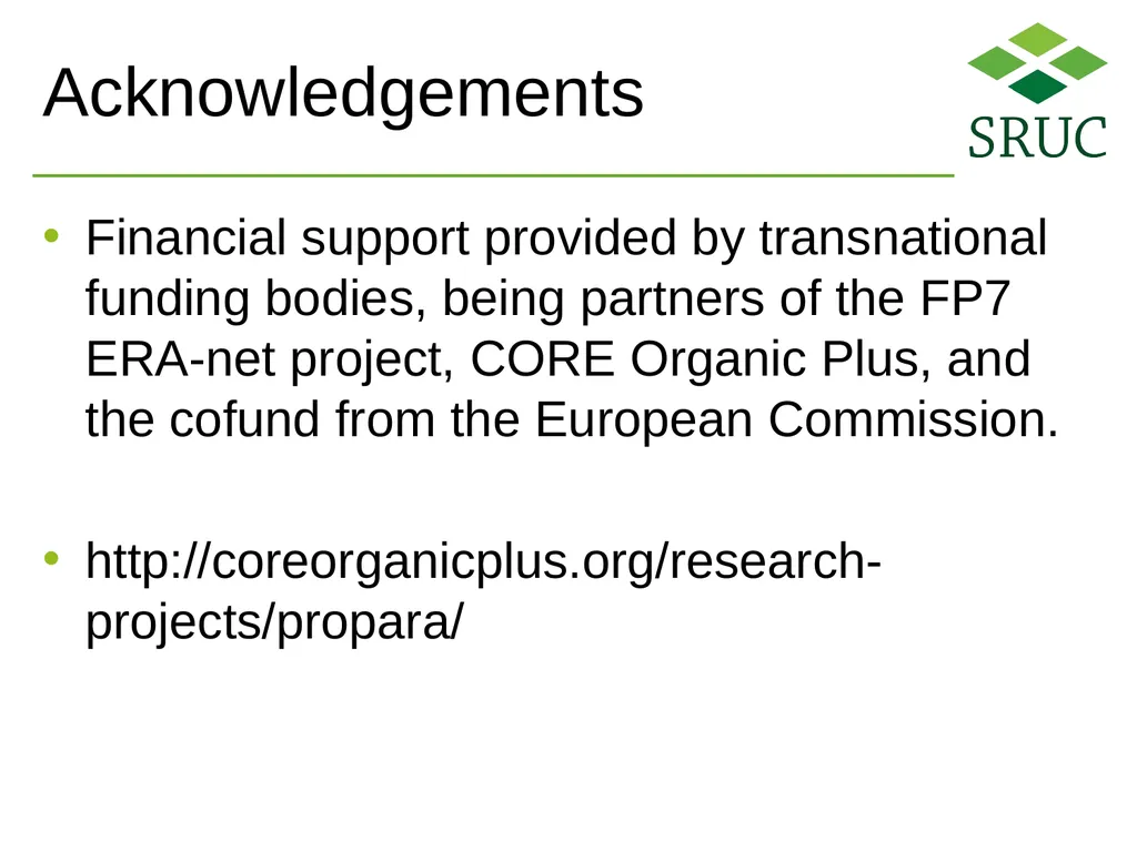 Tackling the parasitological challenges arising - slide 18 of 19