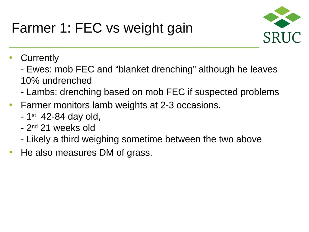 Tackling the parasitological challenges arising - slide 7 of 19