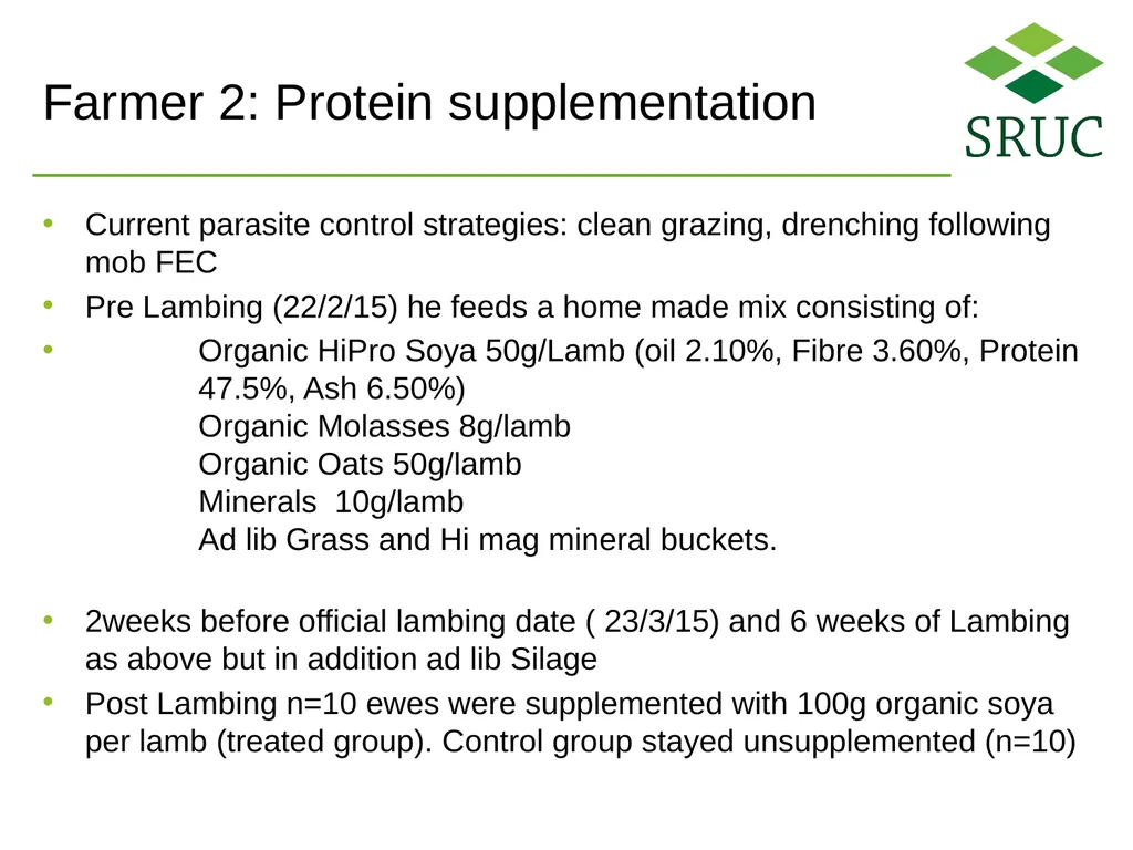 Tackling the parasitological challenges arising - slide 11 of 19