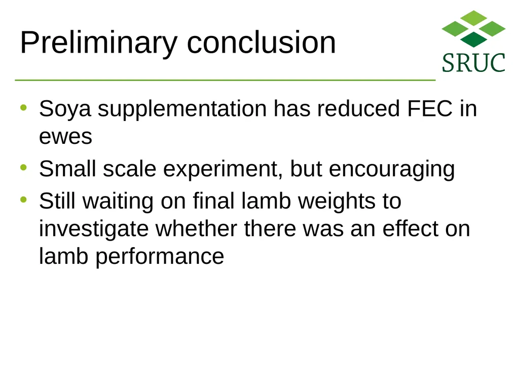 Tackling the parasitological challenges arising - slide 13 of 19