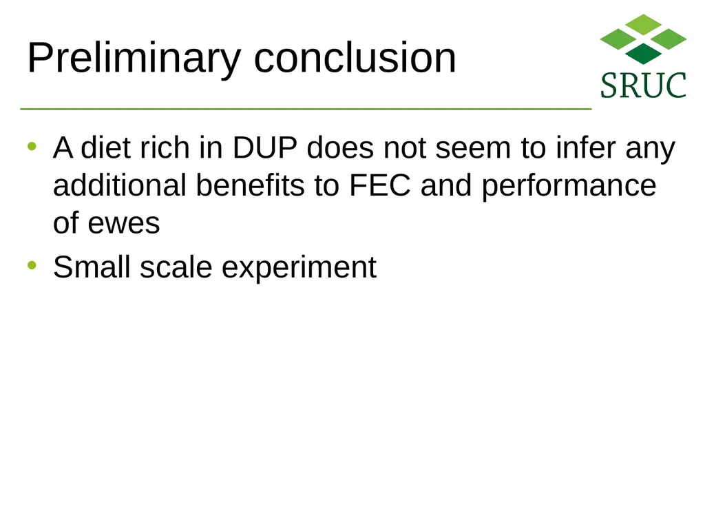 Tackling the parasitological challenges arising - slide 17 of 19