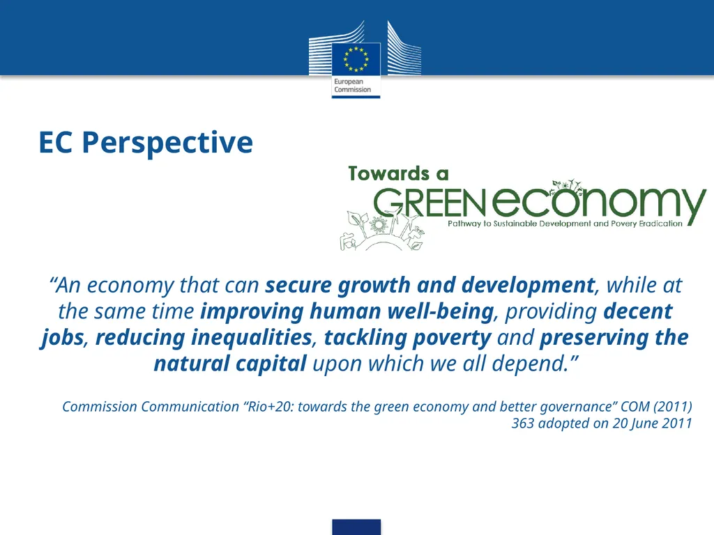 Inclusive Green Economy: A DEVCO Training Course - slide 6 of 20